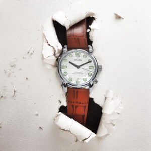 ARWATCH|| 17 jewels watch with a brown leather strap