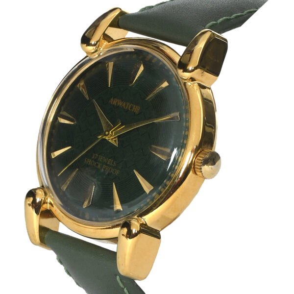 ARWATCH|| Classic Men's Watch with Green Leather Strap