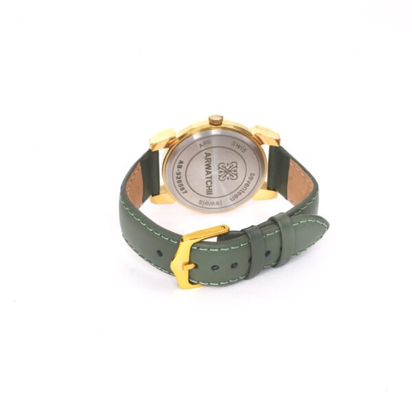 ARWATCH|| Classic Men's Watch with Green Leather Strap